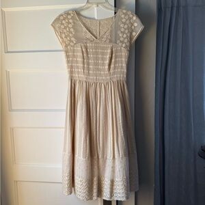 Anthropologie Moulinette Soers Poema Lace Embroidered Dress Size 4